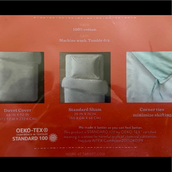 Garment Washed Embroidered Duvet Cover Set TWIN XL - Picture 3 of 3